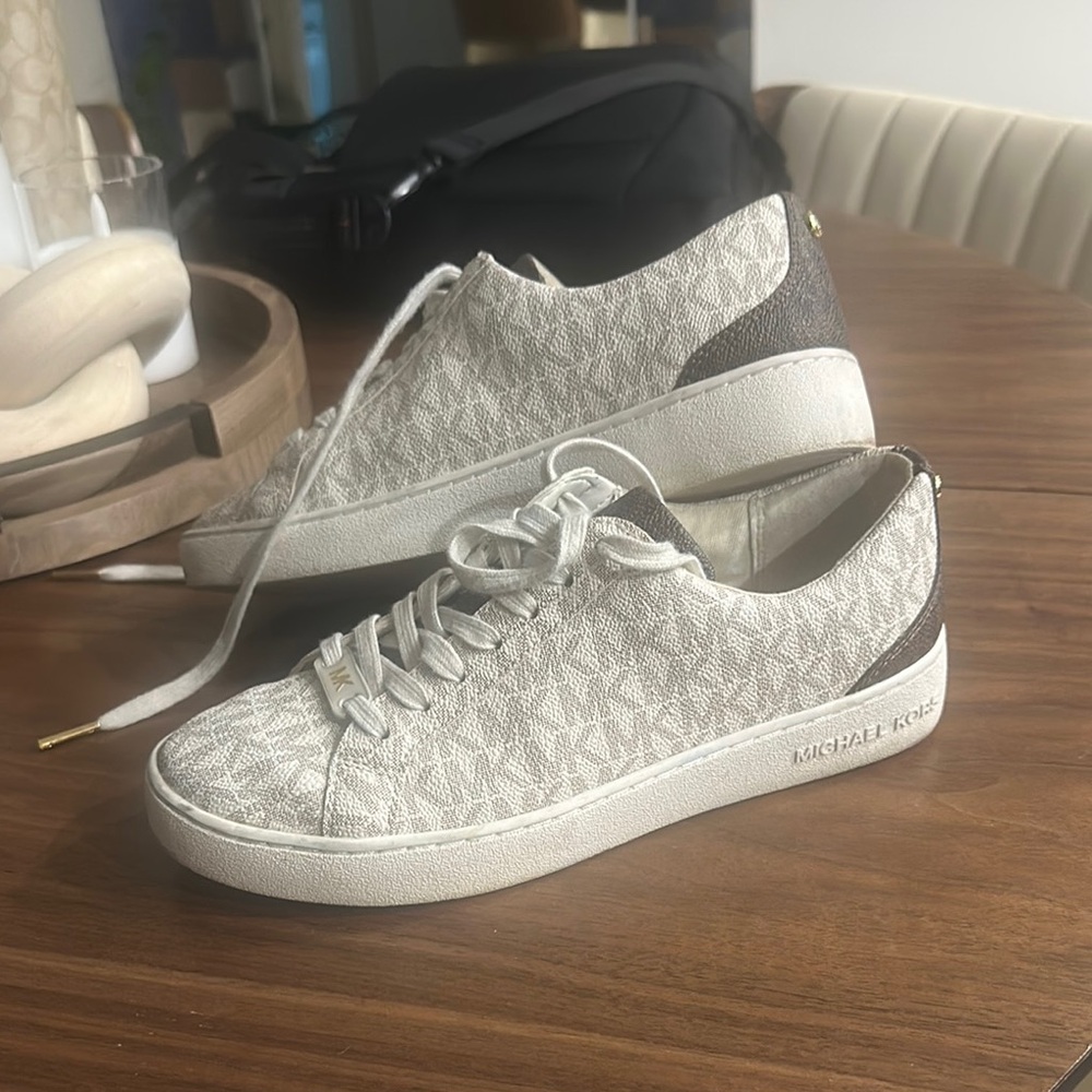 Michael Kors Women's White and Gray Sneakers